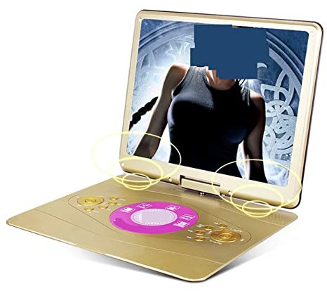 HEALBYBLE HD LED 14 Bildschirm 20 Zoll DVD EVD Player Super Slim Game Home Tragbarer Moving 3D Disc Video Machine Lautsprecher TV,Multiformat-Kompatibilität