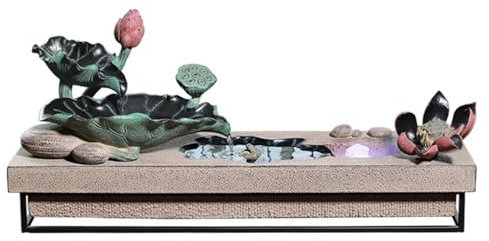 Fontana da interni Feng Shui Fontana da tavolo for il relax con acqua corrente for l'arredo del soggiorno e dell'ingresso Home Fontana