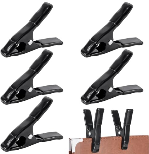 WADORN 7 abrazaderas de resorte de 4 pulgadas, abrazaderas de metal resistente, clips de fondo grandes, color negro, para manualidades, carpintería, telón de fondo, fotografía, muebles, jardín, uso