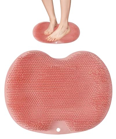 Tappetino Scrubber Per Piedi Base Antiscivolo con Spugna Integrata | Tappetino Massaggiante Per Piedi Per Vasca Da Bagno, Vasca Palestra, Pavimento Del Bagno, Spa, Casa, Viaggio, Quotidiano
