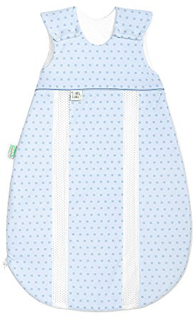 Odenwälder Jersey-Schlafsack prima Klima Springing dots Sky Blue, Größe:70