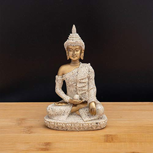 Carefree Fish Buddha Statue Minimalist Sandstone Decoration Buda Decor Bring Home a Ray of Sunshine 4Inch