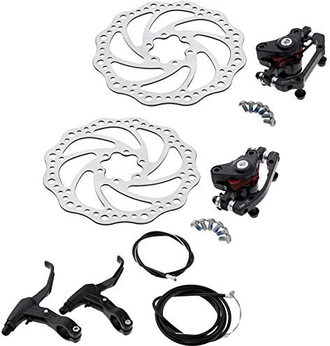 Mekanisk skivbromssats främre bakre bromsok 160 mm 6 bult skivbroms rotor bromshandtag kabelkit för mountainbike cykling cykling cykeldelar
