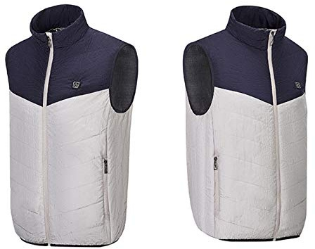 YXYECEIPENO Gilet de moto électrique d'hiver chaud et froid 9 zones de chauffage avant et arrière Le gilet est facile à nettoyer et peut être lavé pour les sports d'hiver de plein air.