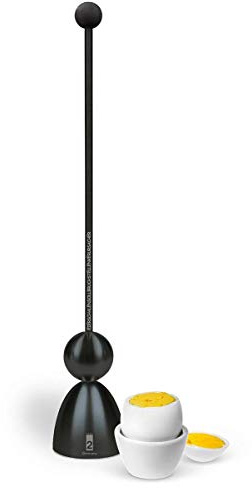 Clack Black Edition Ouvre-œufs avec boule en silicone Noir mat