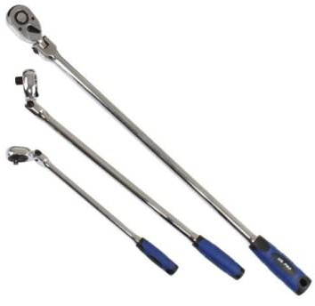 US PRO 3pc Long Flexible Ratchet Set 1/4, 3/8, 1/2 4207