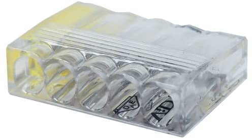 ViD® VDE VC05 Verbindungsklemmen/Steckklemmen Ø0,5-2,5 mm² 5-polig, gelb 100 Stück