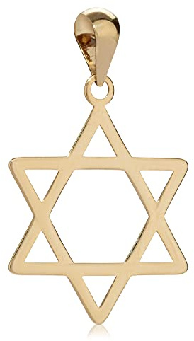 NKlaus Colgante Estrella de David 16x12mm 333 Oro Amarillo 8 Kilates Hexegrama Pequeño Amuleto 8305