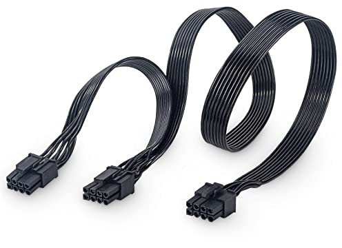 PCIE Kabel für Seasonic, PSU 8 pin Stecker auf Dual PCIe 8pin (6+2) Stecker für Seasonic Modular Power Supply (60 cm + 20 cm)