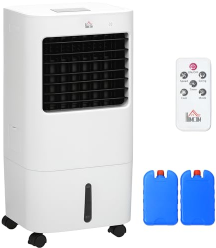 HOMCOM 3-in-1 Evaporative Mobile Air Cooler Cooling Fan Humidifier for Home Office