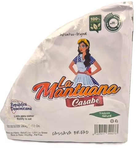 Casabe 283 gr, Pan de Yuca, Rico en Fibra, Sin Grasa, Sin Gluten, Tradición Natural, Auténtico y Original