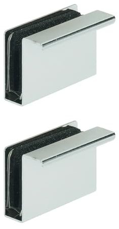 cyclingcolors 2x controparte chiusura scatto magnetica porta anta vetro vertine vetrinetta cerniera morsetto mobili armadio armadietto, 40 x 23mm argento cromo