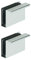 cyclingcolors 2x glastür griff magnet druckverschluss Magnet-Platte mit ziehgriff drucköffner glastürscharnier vitrine-Scharnier rostfrei, 40 x 23mm chrom silber