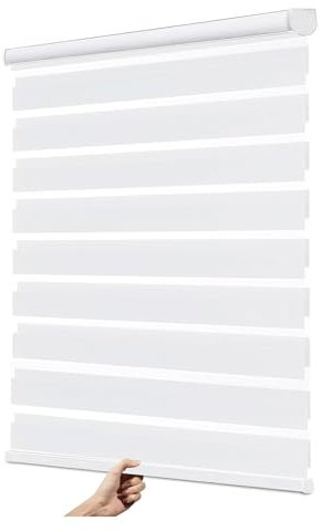 Schnurloses Zebra-Rollo, Doppellagiges Fensterrollo for Tag und Nacht, lichtfilternde Tag-Nacht-Rollos for Küche/Schlafzimmer/Wohnzimmer/Büro, individuell anpassbar (Size : W65xH200cm/W25.59xH78.74in