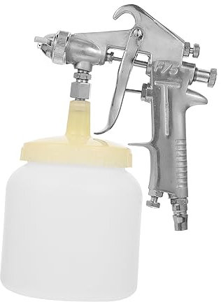 Housoutil 1stk Sprühpistole Pneumatische Werkzeuge Tragbares Spray Sprühgerät Für Wandfarbe Quadratischer Lampenschirm Öl Handlich F75 Weiß Wandgemälde Kunststoff Aluminium Wiederverwendbar