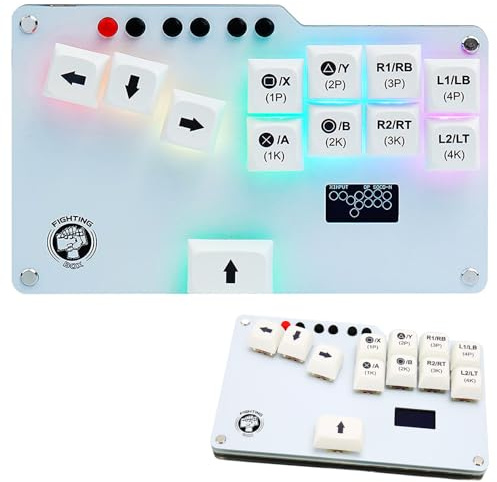 Yunir Aracade Fight Stick, Fighting Box-Tastatur mit Cheery MX-Schaltern, für PC, für für für SteamDeck, für MiSTerFPGA, für Android usw.