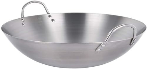LRTYZBD Wok Wok Pan sin revestimiento profesional Big Wok multifuncional Wok - Diámetro de la boca 36 cm