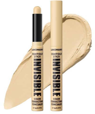 Stick crème contour, Mat Bâton bronzant, Maquillage en bâton pour modeler les contours du visage, Facile à estomper et lisse, Résistant à l'eau Longue durée Cache-cernes bâton bronzant #01 Jaune