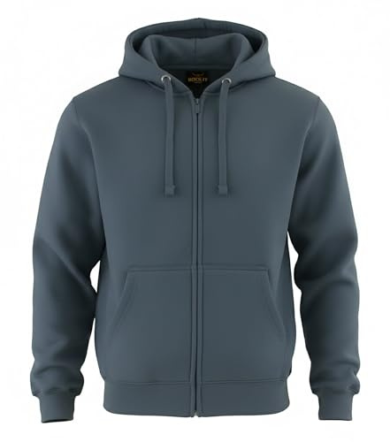 ROCK-IT Apparel Chaqueta con Capucha y Cremallera para Hombre I Sudadera con Capucha de Primera Calidad I Tejido Muy Suave [Talla XS-5XL] Pullover I Colores Azul Coronet L