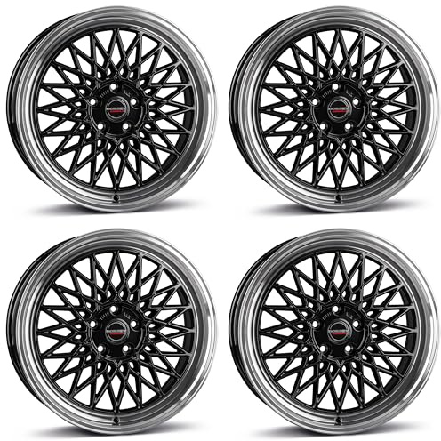 4x Borbet Felgen B 8.0x17 ET45 5x112 black rim polished kompatibel mit Audi A3 Q2 Q3 S3 SQ2 TT TTS