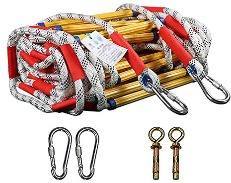 PNAJFUEL Sicherheitsleiter Für Zuhause, Feuerrettungsleiter, Strickleiter, Feuerleiter Für Notflucht/20M/65.6Ft