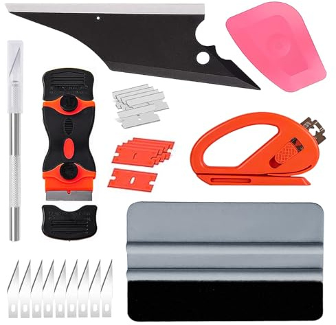 Shackcom Car Window Tint Kit, 26 Pcs Professional Vinyl Wrap Application Tool Kit for Window Film, Wallpaper, Car Wrapping and All Vinyl Wrap