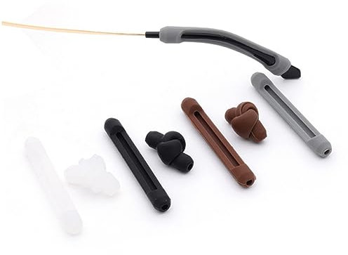 minkissy 6paare Silikonhüllen Für Brillenbügel Rutschfeste Brillenbein-abdeckungen Transparent Und Schwarz Flexibel Und Haltbar Für Alltag Und Sport