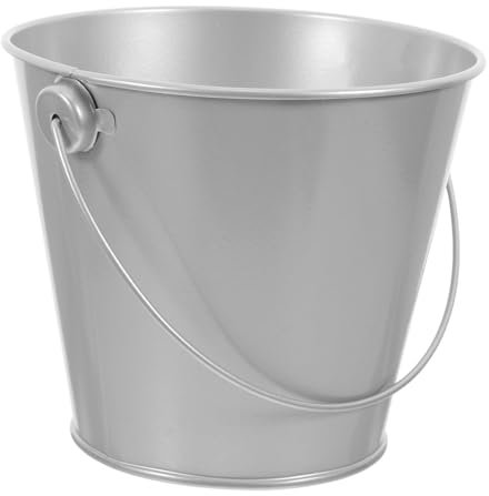 SHOWERORO Mini-eiseneimer Aus Weißblech Kleiner Metalleimer Party-süßigkeiteneimer Servierbehälter Mit Griff Vielseitiger Aufbewahrungskorb Für Wohnraum Küche Und Garten