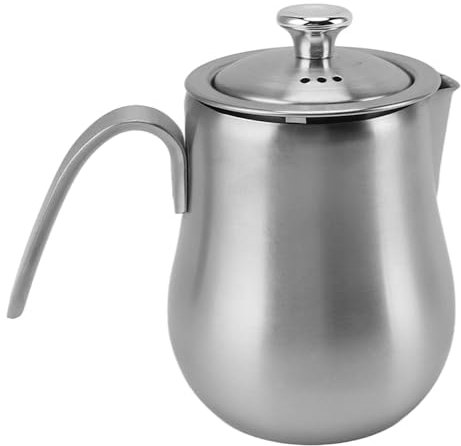 Grcfumo Coffee Pot, Stainless Steel Home Coffee Pot, Coffee Carafe Pot with Filter and Lid, Extraction Coffee Machines Pot for Coffee Enthusiasts