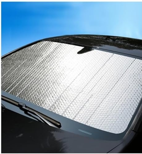 Parasole Auto Parabrezza 140x70 cm Parasole Interno Universale Per Auto Pieghevole Con Elastici e Ventose Coprisole Auto Contro i Raggi UV
