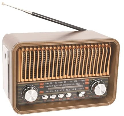 Kexpery Radio Vintage con Altoparlante Bluetooth Lampada LED Radio Tavolo per Casa Camera Soggiorno Cucina