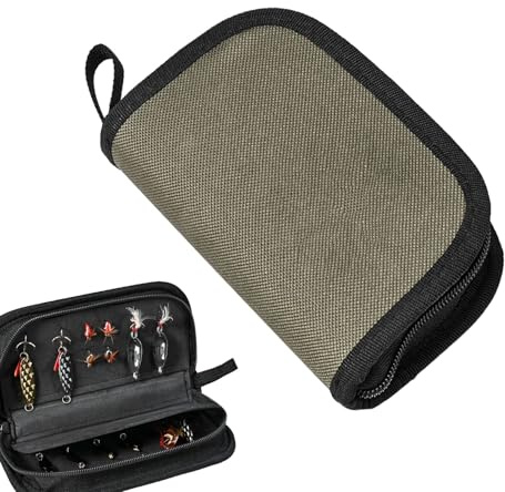 Borsa per esche da, organizer per esche da mosca, borse per attrezzatura da, raccoglitore compatto per attrezzatura da, portafoglio portatile per attrezzi da d'acqua e