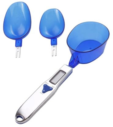 LABRIMP Digital Spoon Scale and Food Ingredient Scale Set, Blue 300g/0.1g Accuracy, Kitchen Measuring Spoon for Sugar and Salt, Precise Grams Weighing for Baking and Cooking