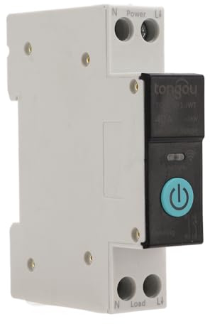 Walfront Smart Schalter mit Wlan Steuerung für Hutschiene, Wifi Schalter mit Zeitschaltuhr, Intelligenter FernüBerwachung, Timer, Countdown Und Schleifenmodus (16A)