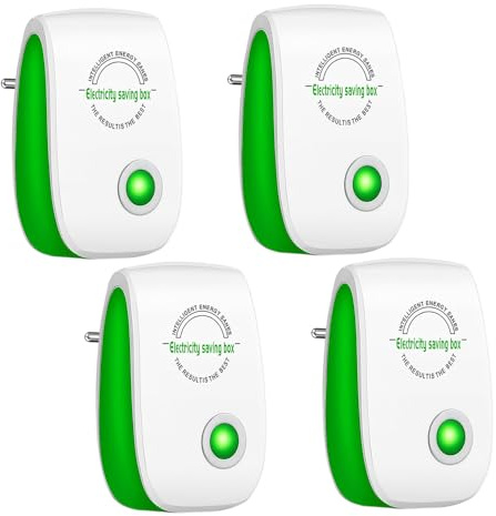 Dhqkqg Energiespargerät, 4 Stück Smart Power Saver, Energiesparer Smart Energy, Stromsparer Stromspar-Box, Stromsparkasten Haushalts, für den Haushalt (EU-Stecker 90 bis 250 V)