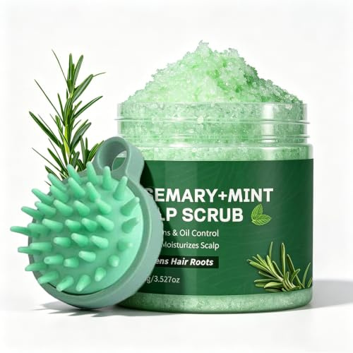 100G Gommage du Cuir Chevelu, Exfoliant Pour Cuir Chevelu au Romarin