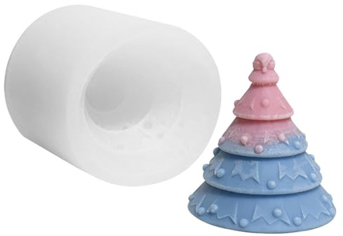 Moreeulsi Molde de silicona para árbol de Navidad, molde de fundición de resina, moldes de cemento, manualidades para mesa, hogar, fiesta, boda, decoración de centros de mesa