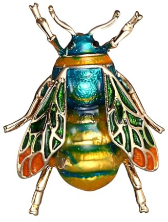 SOLUSTRE Kleine Bienen Brosche aus Metalllegierung Zierbrustnadel mit Cartoon-motiv Exquisit Verarbeitet Strapazierfähig und Langlebig Dekorativ für Kleidung