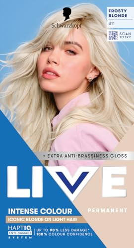 Schwarzkopf LIVE Intense Colour Hair Dye, B11 Frosty Blonde
