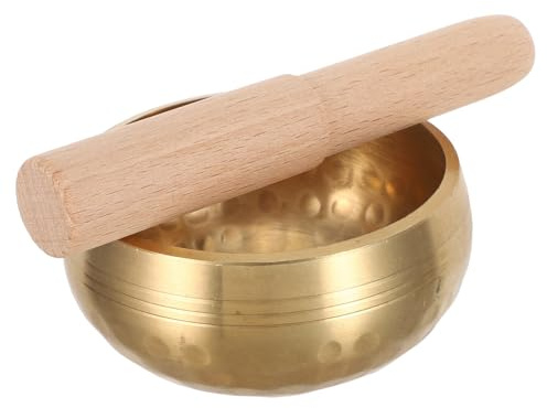 ifundom Cuenco Tibetano de Martillado Mano para Meditación y Relajación de Madera para Yoga