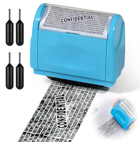 Data Defender Roller Stamp with 3 Refills Identity Theft Protection Privacy