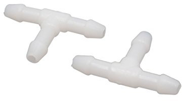 Sourcingmap 100pcs Plastic 5mm T Shaped Hose Pipe Tube Connector for Auto
