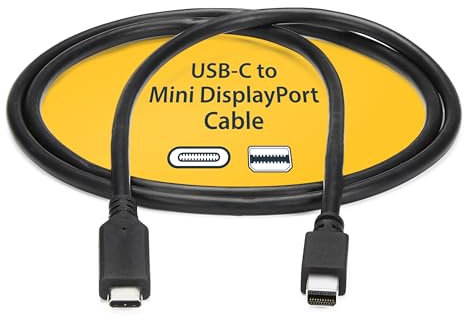 StarTech.com Cavo USB-C a Mini DisplayPort da 2 m - 4K 60Hz - Nero - Cavo video/Adattatore da USB 3.1 Tipo C a mDP - Nero (CDP2MDPMM6B)