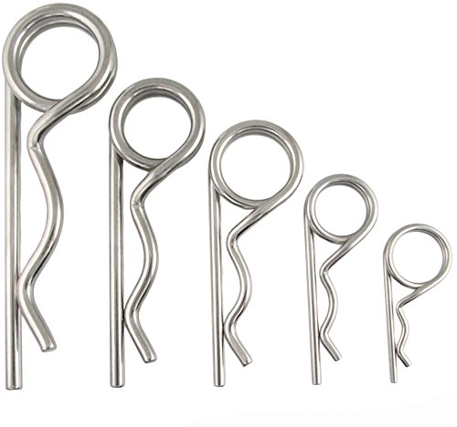 Federstecker doppelt 3,6 x 78 mm - (5 Stück) - Stecker / Splint - aus Edelstahl A4 | BOOTSTEILE BRAUER®