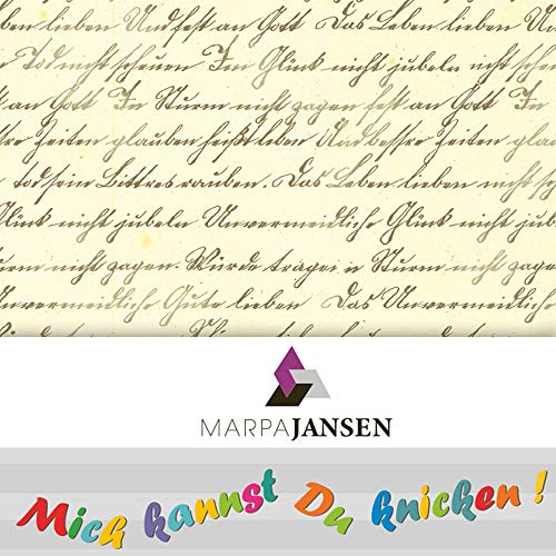MarpaJansen 517.535-00 Faltblätter aus Motivpapier-Origamipapier-2-seitig Bedruckt-(15 x 15 cm, 60 Blatt, 80 g/m²) -Schriften, Mehrfarbig, One Size