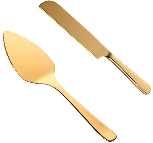 Buyer Star Cake Shovel Knife Sets, 304 Stainless Steel Gold Spatula Baking Tool Cake Shovel For Pie/Pizza/Cheese