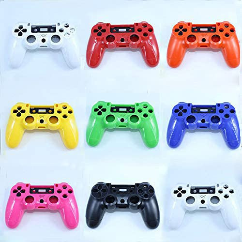 Colourful Full Housing Shell Plastic Cover Case Protector Skin Case For PS4 JDM-001 controller (Red)