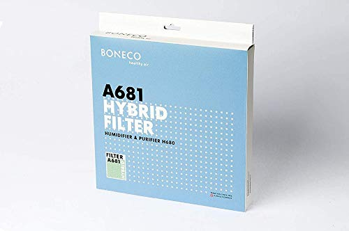 BONECO 41147 Hybrid Filter A681- speziell beschichteter Filter für den Luftbefeuchter und Luftreiniger H680 - vernichtet nahezu alle Viren, Schwarz, Grün