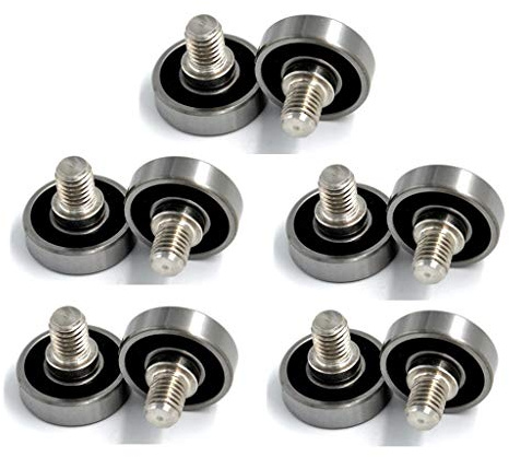 10 Stück 19mm Durchmesser Metallkugellager mit Schraube für Schrank, Schubladen, Schränke, Möbel, Fördersysteme (Konvex 3mm)