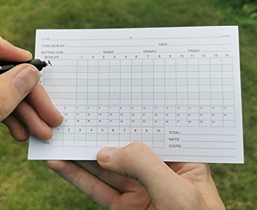 Cricket Umpire Score Cards - 50 Overs - Score Sheets Referee Cards Pads Records - Bowler